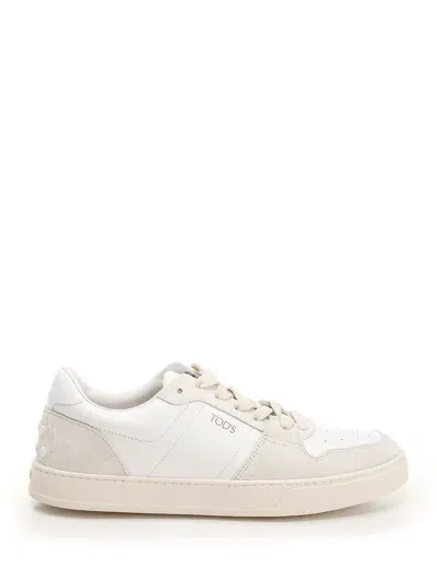 Tod's Calfskin Sneakers In White