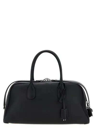 Tod's Smooth Leather Darsena Handbag In Black