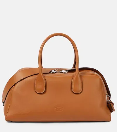 Tod's Darsena Medium Leather Tote Bag In Brown