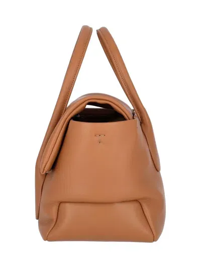 Tod's Di Bag Reverse Small Handbag In Marrone