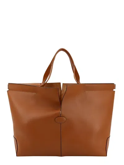 Tod's Tods Di Folio Shopping Bag In Brown