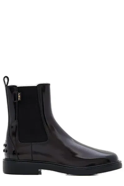 Tod's Elegant Mini 20l Elastic Ankle Boots In Schwarz