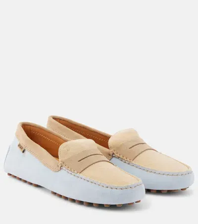 Tod's Mokassins Gommino Aus Veloursleder In Multicolor