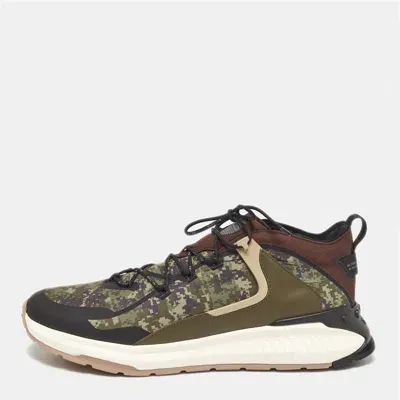 Pre-owned Tod's Green Camouflage Print Fabric No Code J Sneakers Size 47