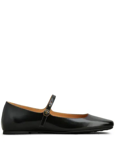 Tod's Leather Ballet Flats In Black