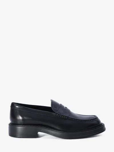 Tod's Leather Loafers In Black