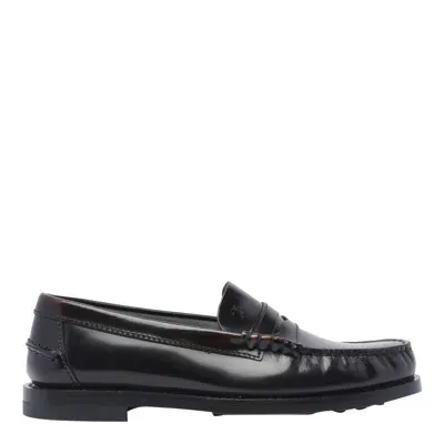 Tod's Leather Loafers In Brown