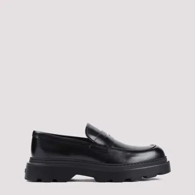 Tod's Leather Loafers In Black