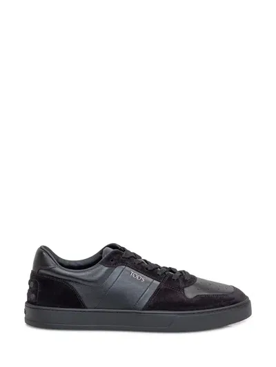 Tod's Leather Sneaker In Nero