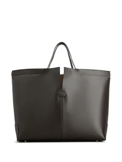 Tod's Medium Di Folio Tote Bag In Brown