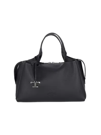 Tod's Medium Top Case Bag In Black  