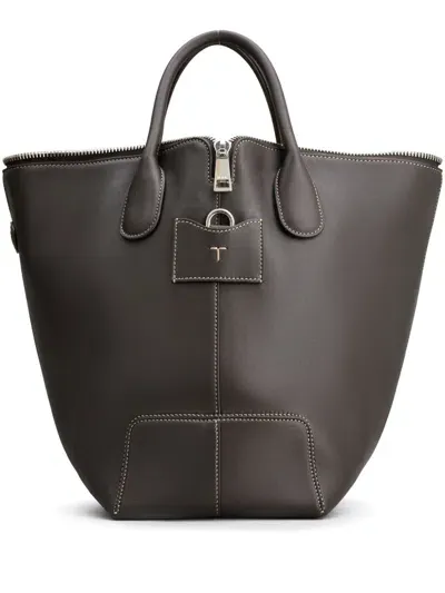 Tod's Medium Tote Bag In S808 Brown