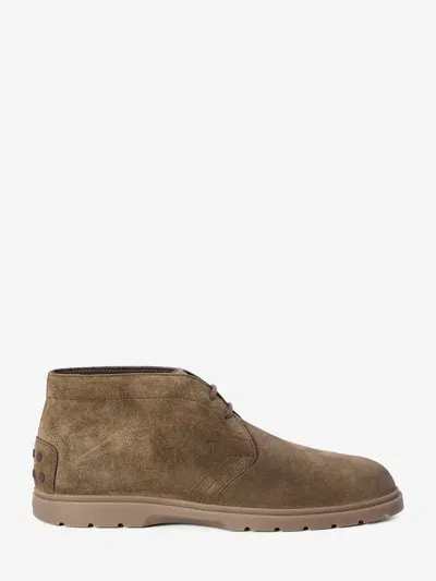 Tod's Desert Boots In Suede In Beige