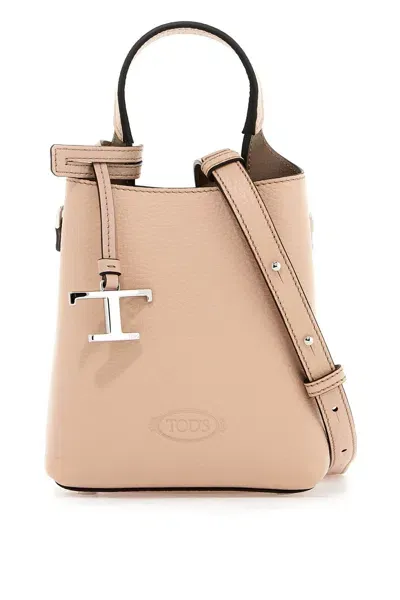 Tod's Mini Leather Handbag In Pink