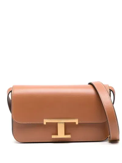 Tod's Mini T Timeless Cross Body Bag In Brown