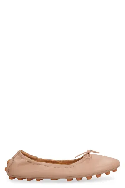 Tod's Bubble Leather Ballet Flats In M033