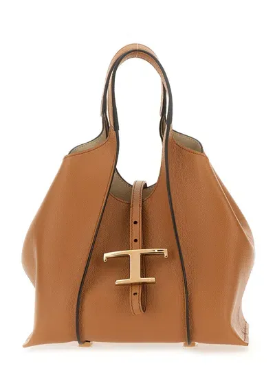 Tod's Shopping Bag T Timeless Mini In Buff