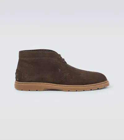 Tod's Desert Boots In Suede In Brown