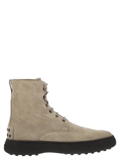 Tod's W. G. Heritage Ankle Boots In Beige