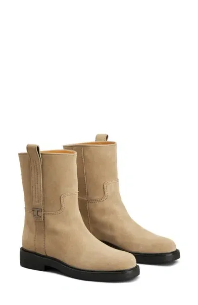 Tod's Sand Suede Ankle Boots In Brown