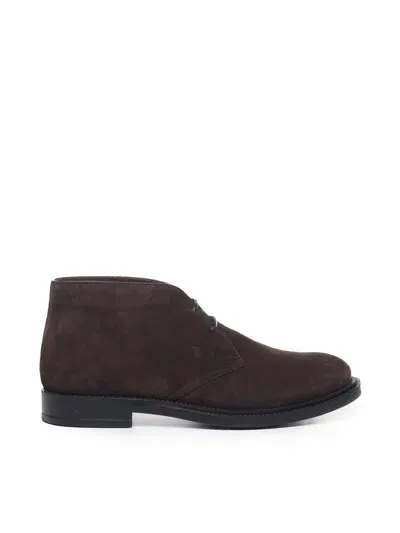 Tod's Classic Lace-up Boots In Brown