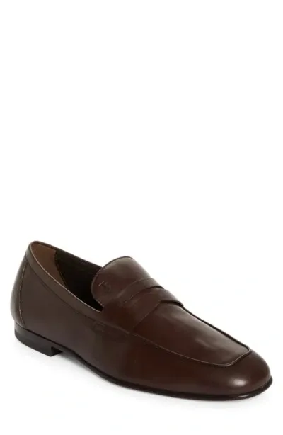 Tod's Deconstructed Penny Loafer In Cioccolato