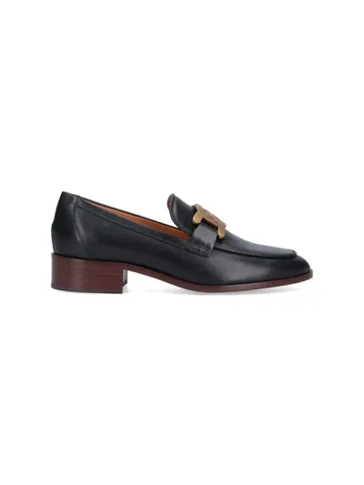 Tod's Flat Shoes In Black