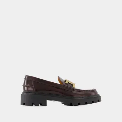 Tod's Gomma Pesante Loafers In Black