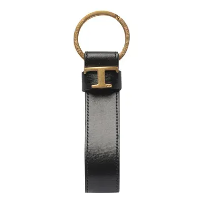 Tod's Leather Keyring In Black