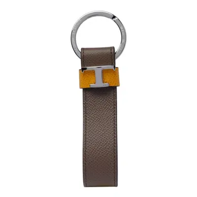 Tod's Logo Keyring In Brown