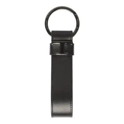 Tod's Logo Plaque Keychain In Black