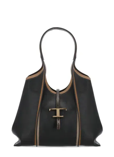 Tod's Leather Shoulder Bag In Black