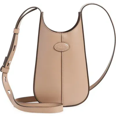 Tod's Micro Di Bag Hobo Handbag In Creta Chiaro