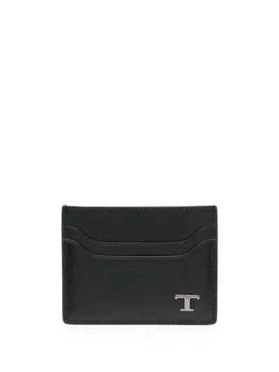 Tod's T Timeless Logo Card Holder Accessories In Black