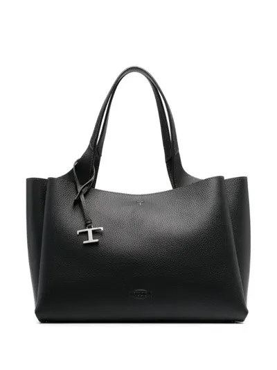 Tod's Medium Tote Bag In Black