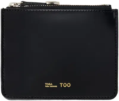 Toga Ssense Exclusive Black Leather Wallet In 26 Black