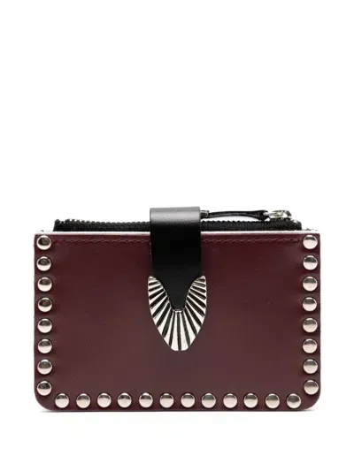 Toga Studded Leather Wallet In Pattern