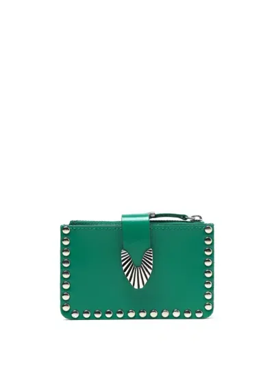 Toga Studded Wallet In Green