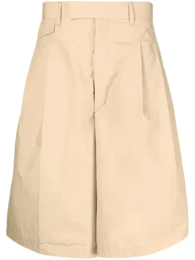 Toga Virilis Wide-leg Cotton Shorts In Brown