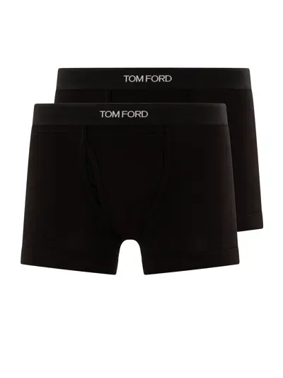 Tom Ford 2-pack Boxer With Logo Underwear In Black