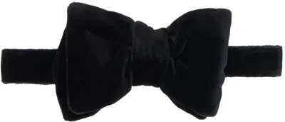 Tom Ford Black Compact Light Velvet Bow Tie