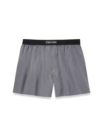 Tom Ford Boxers With Logo In Grey