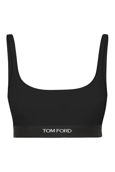 Tom Ford Bralette With Logo Band In Black