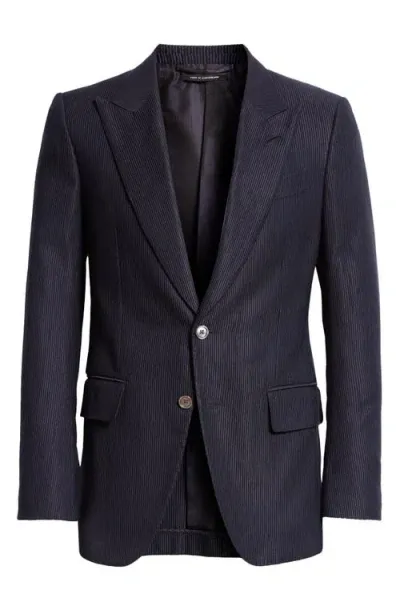 Tom Ford Cannete Cotton & Silk Corduroy Sport Coat In Ink Blue