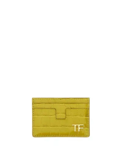 Tom Ford Card Holder With Logo In Brown