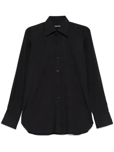 Tom Ford Cotton Shirt In Black