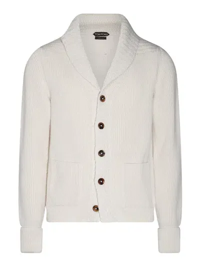 Tom Ford Cardigan Chunky In White