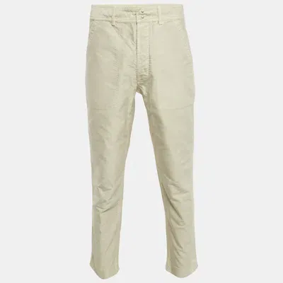 Pre-owned Tom Ford Cream Cotton Slim Fit Trousers M