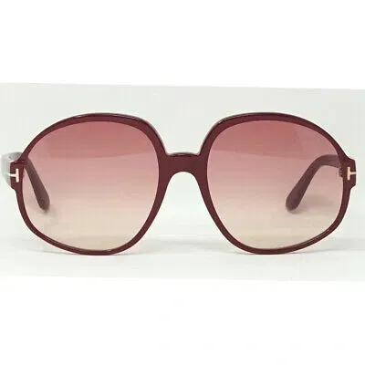 Pre-owned Tom Ford Damen Sonnenbrille Ft0991 Claude-02 69t Sonnenbrille In Rot