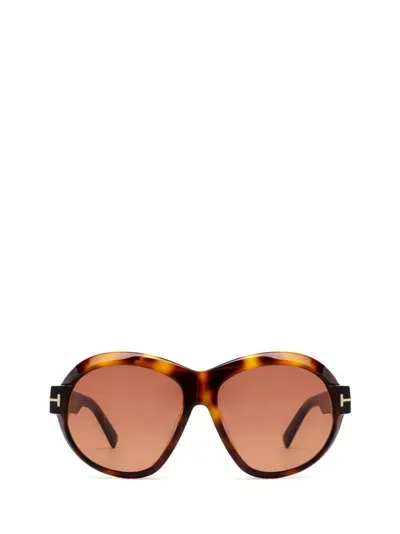 Tom Ford Eyewear Inger Round Frame Sunglasses In Multi